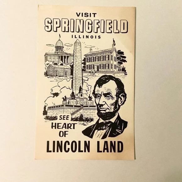 Vintage Illinois State Museum Travel Brochure Heart of Lincoln Land Postcard - Picture 14 of 16